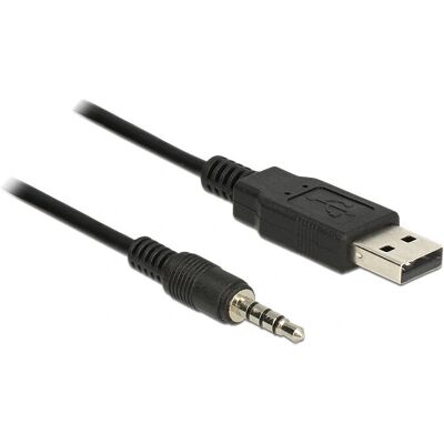 DeLOCK 1,8m USB2.0-A / 3,5mm Kabel - USB zu Audio/Seriell - Schwarz DeLOCK 1,8m USB2.0-A / 3,5mm Kabel - USB zu Audio/Seriell - Schwarz