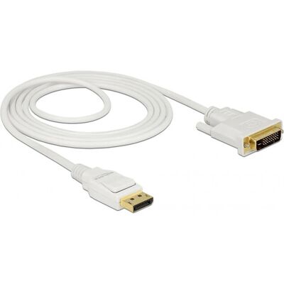 DeLOCK 83814 Videokaapeliadapteri - 2m - DisplayPort to DVI-D - Valkoinen DeLOCK 83814 Videokaapeliadapteri - 2m - DisplayPort to DVI-D - Valkoinen