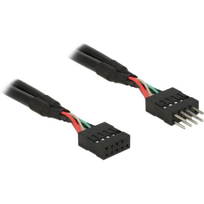 DeLOCK USB 2.0 Pin Header Internes USB-Kabel 50cm - Schwarz DeLOCK USB 2.0 Pin Header Internes USB-Kabel 50cm - Schwarz