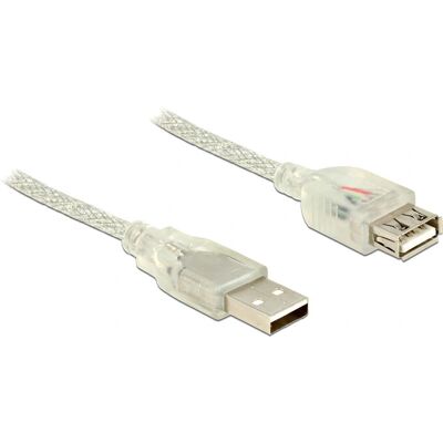 Cable USB 2.0 DeLock 1,5 m - Transparente Cable USB 2.0 DeLock 1,5 m - Transparente