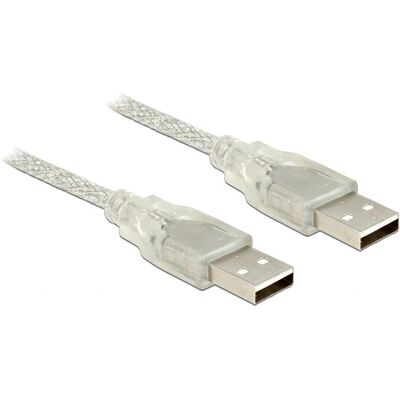 DeLOCK 83889 USB 2.0 A auf A Kabel - 2 m Klar DeLOCK 83889 USB 2.0 A auf A Kabel - 2 m Klar