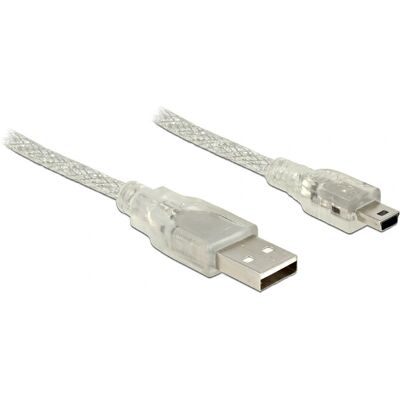 DeLOCK 1m USB 2.0 Mini-B Kabel Transparent DeLOCK 1m USB 2.0 Mini-B Kabel Transparent