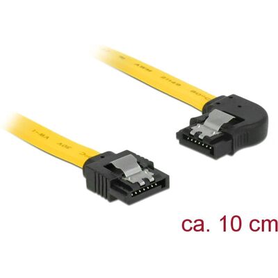 DeLOCK SATA-Kabel 10cm mit Verriegelung - Schwarz & Gelb - SATA 6Gb/s DeLOCK SATA-Kabel 10cm mit Verriegelung - Schwarz & Gelb - SATA 6Gb/s