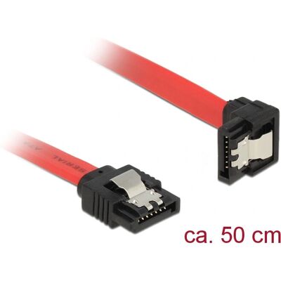 Delock SATA-kaapeli 50cm - Tukee 6 Gb/s - Lukitus Delock SATA-kaapeli 50cm - Tukee 6 Gb/s - Lukitus