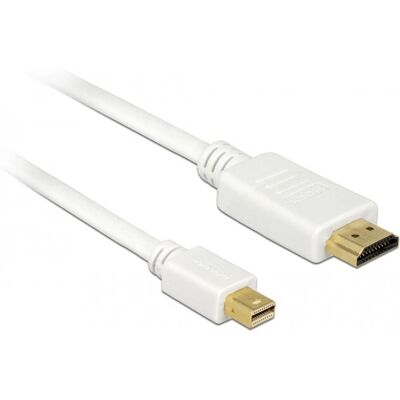 DeLOCK Mini DisplayPort HDMI Kabel - 0,5m - Schwarz & Weiß DeLOCK Mini DisplayPort HDMI Kabel - 0,5m - Schwarz & Weiß