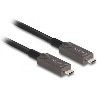 DeLock Aktives Optisches USB-C Video + Daten + PD Kabel 3 m - Schwarz DeLock Aktives Optisches USB-C Video + Daten + PD Kabel 3 m - Schwarz