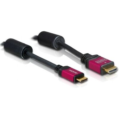 Cavo HDMI 1.3b a Mini 3m - Nero - HDMI Tipo A (Standard) - HDMI Tipo C (Mini) - Video/Audio - Delock Cavo HDMI 1.3b a Mini 3m - Nero - HDMI Tipo A (Standard) - HDMI Tipo C (Mini) - Video/Audio - Delock