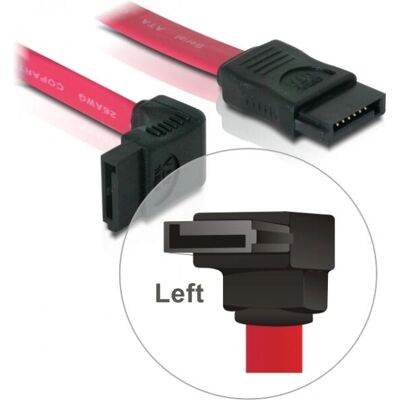 DeLOCK SATA-Kabel - 22cm - Rot - SATA II - Winkel- & Geradeanschlüsse - Intern DeLOCK SATA-Kabel - 22cm - Rot - SATA II - Winkel- & Geradeanschlüsse - Intern
