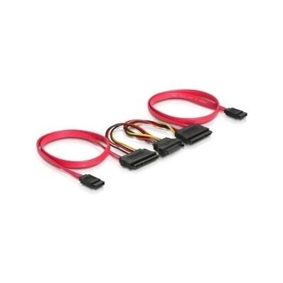 DeLOCK SATA All-in-One Kabel - Unterstützt 2 SATA-Laufwerke - 50cm DeLOCK SATA All-in-One Kabel - Unterstützt 2 SATA-Laufwerke - 50cm