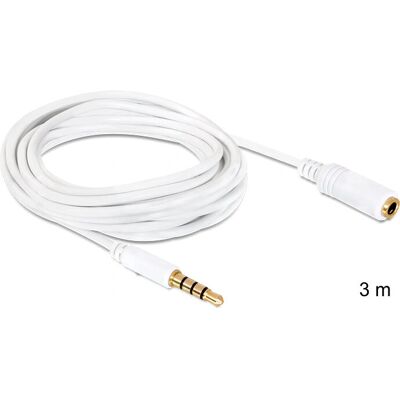 DeLOCK 84483 3,5 mm Stereo-Audiokabel - 3 m - Weiß - Kabel DeLOCK 84483 3,5 mm Stereo-Audiokabel - 3 m - Weiß - Kabel
