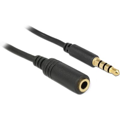 DeLOCK 84666 Audiokabel - 1m - Schwarz - 3,5mm Verlängerung DeLOCK 84666 Audiokabel - 1m - Schwarz - 3,5mm Verlängerung