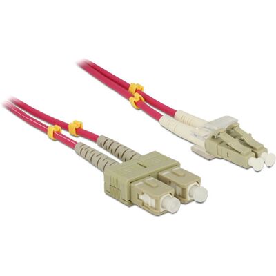 DeLOCK 5m Violetter OM4 Multimode LC-SC Glasfiberkabel DeLOCK 5m Violetter OM4 Multimode LC-SC Glasfiberkabel