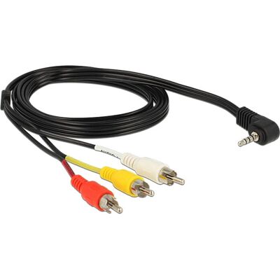 DeLOCK 84724 Audio-/Videos Kabel - 1,5m - Schwarz - RCA, 3,5mm DeLOCK 84724 Audio-/Videos Kabel - 1,5m - Schwarz - RCA, 3,5mm