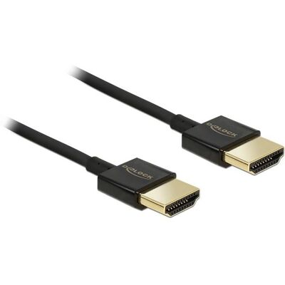 DeLOCK 1,5m HDMI Kábel - 4K 3D 21:9 - Fekete DeLOCK 1,5m HDMI Kábel - 4K 3D 21:9 - Fekete