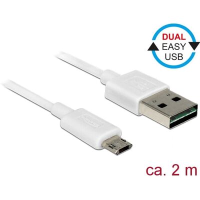 DeLOCK 84808 USB Kabel - 2m - USB 2.0 - Weiß DeLOCK 84808 USB Kabel - 2m - USB 2.0 - Weiß