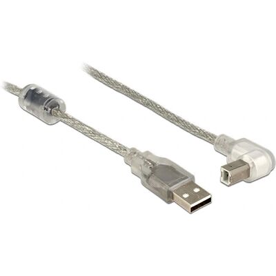 DeLOCK 3m USB 2.0-A/USB 2.0-B Kabel - Silber & Transparent - 480 Mbps DeLOCK 3m USB 2.0-A/USB 2.0-B Kabel - Silber & Transparent - 480 Mbps