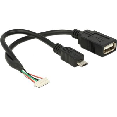 DeLOCK 84835 USB kábel - 0,15m - Fekete - USB 2.0 DeLOCK 84835 USB kábel - 0,15m - Fekete - USB 2.0