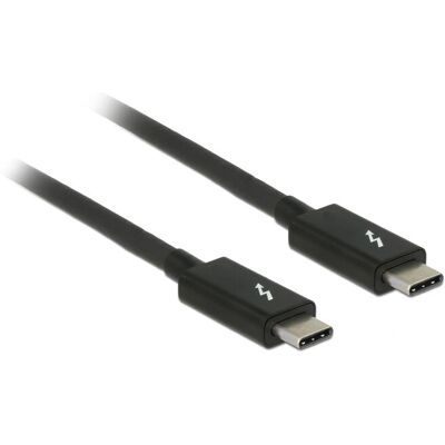 DeLOCK Thunderbolt-kabel - 1m - Svart DeLOCK Thunderbolt-kabel - 1m - Svart