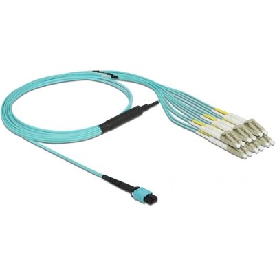 Câble à fibre optique DeLOCK 84872 - Aqua - 12x LC - 2m - OM3 - Sans halogène Câble à fibre optique DeLOCK 84872 - Aqua - 12x LC - 2m - OM3 - Sans halogène