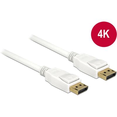 DeLOCK 3m DisplayPort Kabel Weiß - DisplayPort Kabel DeLOCK 3m DisplayPort Kabel Weiß - DisplayPort Kabel