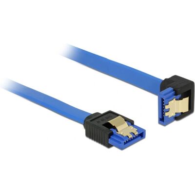 Delock SATA kábel 6 Gb/s 10cm Kék Delock SATA kábel 6 Gb/s 10cm Kék