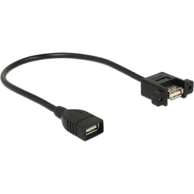 Delock 0,25m USB-Kabel - USB A Female - Schwarz Delock 0,25m USB-Kabel - USB A Female - Schwarz