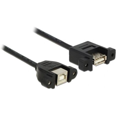 DeLOCK USB 2.0 B/A 0,25 m Schwarzes USB Kabel DeLOCK USB 2.0 B/A 0,25 m Schwarzes USB Kabel