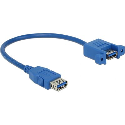 DeLOCK USB-Verlängerungskabel - Blau - 25cm - USB 3.0 Typ A DeLOCK USB-Verlängerungskabel - Blau - 25cm - USB 3.0 Typ A