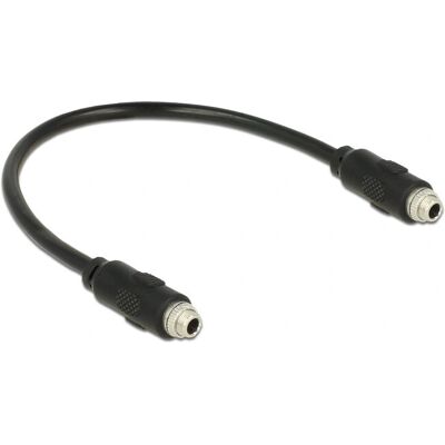 DeLock 0,25 m 2x3,5 mm Audiokabel - Schwarz DeLock 0,25 m 2x3,5 mm Audiokabel - Schwarz