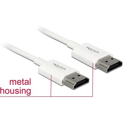Delock 85139 HDMI Kabel - 4,5m Weiß - Hochgeschwindigkeits Ethernet Delock 85139 HDMI Kabel - 4,5m Weiß - Hochgeschwindigkeits Ethernet