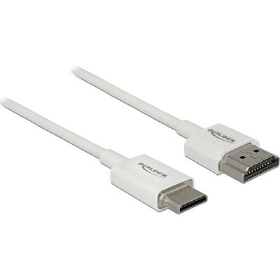 Cavo HDMI Bianco DeLOCK 1,5m - Supporta 4K, Ethernet, 3D, Audio Cavo HDMI Bianco DeLOCK 1,5m - Supporta 4K, Ethernet, 3D, Audio