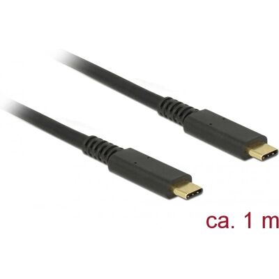 DeLOCK USB-C-Kabel - 1m - Schwarz - USB 3.1 Gen 2 DeLOCK USB-C-Kabel - 1m - Schwarz - USB 3.1 Gen 2
