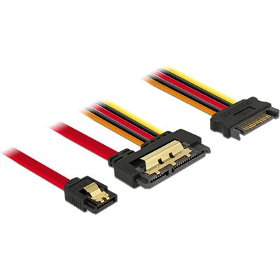 DeLOCK 85228 SATA Kabel - 30cm - Schwarz - SATA 7-pol & 22-pol - Daten & Strom DeLOCK 85228 SATA Kabel - 30cm - Schwarz - SATA 7-pol & 22-pol - Daten & Strom