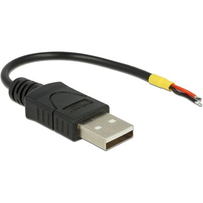 DeLOCK 85250 USB-Kabel - Offene Drähte - 0,1 m - Schwarz - USB Typ A DeLOCK 85250 USB-Kabel - Offene Drähte - 0,1 m - Schwarz - USB Typ A