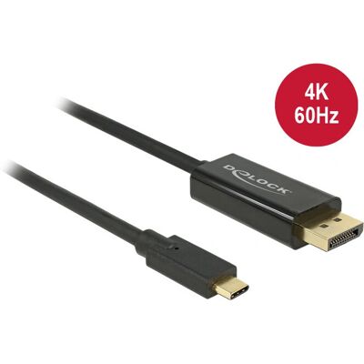 DeLOCK 85256 Adattatore cavo video 2 m USB Type-C DisplayPort Nero DeLOCK 85256 Adattatore cavo video 2 m USB Type-C DisplayPort Nero