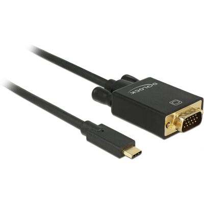 DeLOCK 85263 Videokabeladapter - 3 m USB-C VGA Schwarz DeLOCK 85263 Videokabeladapter - 3 m USB-C VGA Schwarz