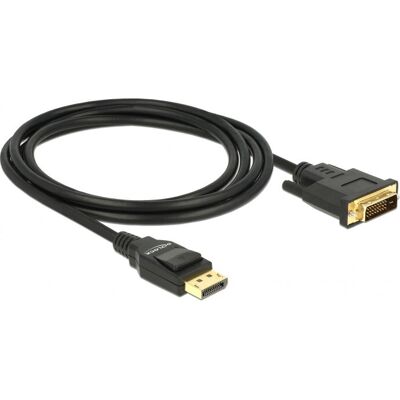 DeLOCK 85313 Videokabeladapter 2m DisplayPort DVI-D Svart DeLOCK 85313 Videokabeladapter 2m DisplayPort DVI-D Svart