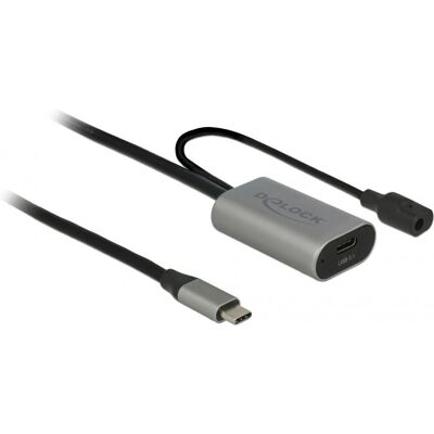 DeLOCK 85392 USB-kaapeli USB 3.2 Gen 1 5m Musta Harmaa DeLOCK 85392 USB-kaapeli USB 3.2 Gen 1 5m Musta Harmaa