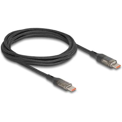 DeLOCK USB C Kabel - 2m, Power Delivery, Transparent DeLOCK USB C Kabel - 2m, Power Delivery, Transparent