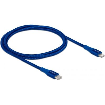 DeLOCK 85416 Lightning-Kabel - 1M - Blau - Schnellladung Support DeLOCK 85416 Lightning-Kabel - 1M - Blau - Schnellladung Support