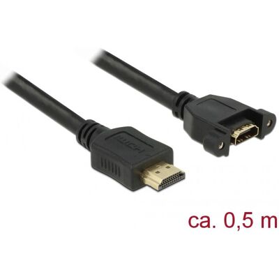 Kabel HDMI DeLOCK 85463 - 0,5m - Czarny Kabel HDMI DeLOCK 85463 - 0,5m - Czarny