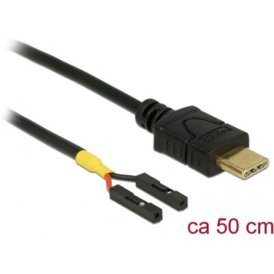 DeLOCK USB-C 50cm Schwarzes Kabel - Für Industrielle Anwendungen DeLOCK USB-C 50cm Schwarzes Kabel - Für Industrielle Anwendungen