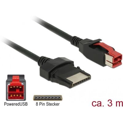 Câble d’alimentation DeLOCK 85479 - 3m, Noir, USB 2.0, 24 V - Publicité Câble d’alimentation DeLOCK 85479 - 3m, Noir, USB 2.0, 24 V - Publicité