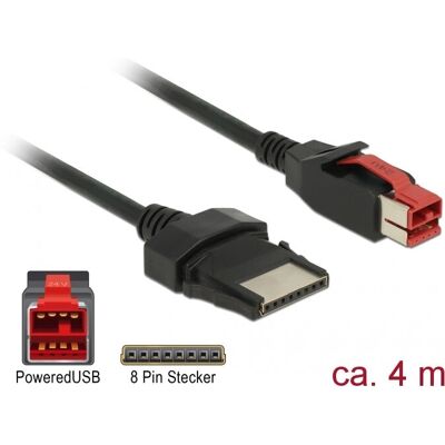 DeLock 85480 Stromkabel - 4m - Schwarz - Powered USB DeLock 85480 Stromkabel - 4m - Schwarz - Powered USB