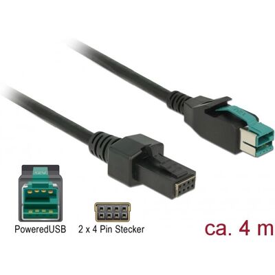 DeLOCK 85485 Netzteilkabel - 4m, Schwarz, PoweredUSB DeLOCK 85485 Netzteilkabel - 4m, Schwarz, PoweredUSB