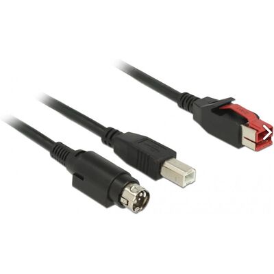 DeLOCK 85487 USB 2.0 PoweredUSB Kabel - 1m - Schwarz DeLOCK 85487 USB 2.0 PoweredUSB Kabel - 1m - Schwarz