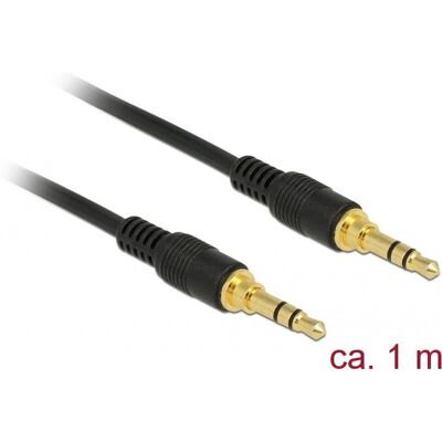 DeLOCK 85547 Audiokabel - 1m - Schwarz DeLOCK 85547 Audiokabel - 1m - Schwarz