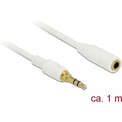 DeLOCK 85577 Audio-Kabel - 1m Verlängerung Stereo 3,5mm Weiß DeLOCK 85577 Audio-Kabel - 1m Verlängerung Stereo 3,5mm Weiß