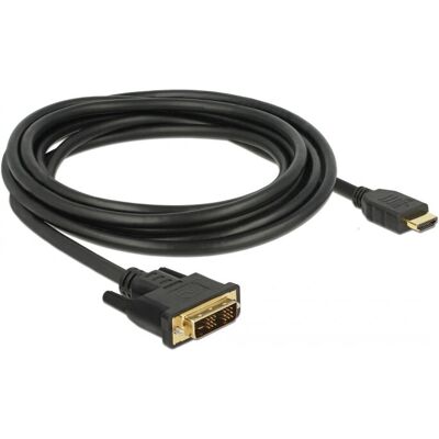 Adattatore cavo video Delock 85585 - 3m DVI HDMI Type A - Nero Adattatore cavo video Delock 85585 - 3m DVI HDMI Type A - Nero
