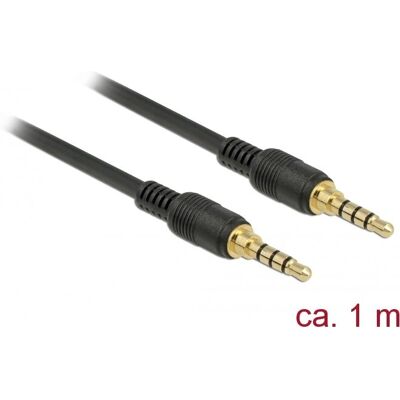 DeLOCK 85595 Audio-Kabel - 1m - 3,5mm - Schwarz DeLOCK 85595 Audio-Kabel - 1m - 3,5mm - Schwarz